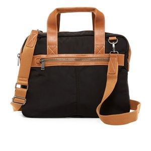 NWT J.FOLD Top Handle Nylon/Leather Tote Bag $135